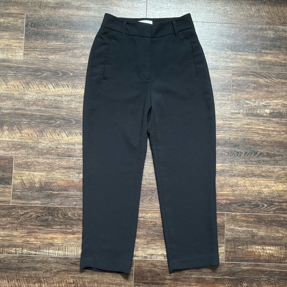 Aritzia Pants - Wilfred Aritzia Black Trousers Size 6 High Rise Straight Leg Work Career Pants